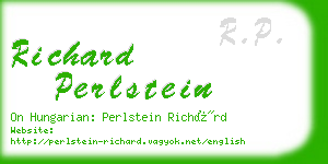 richard perlstein business card